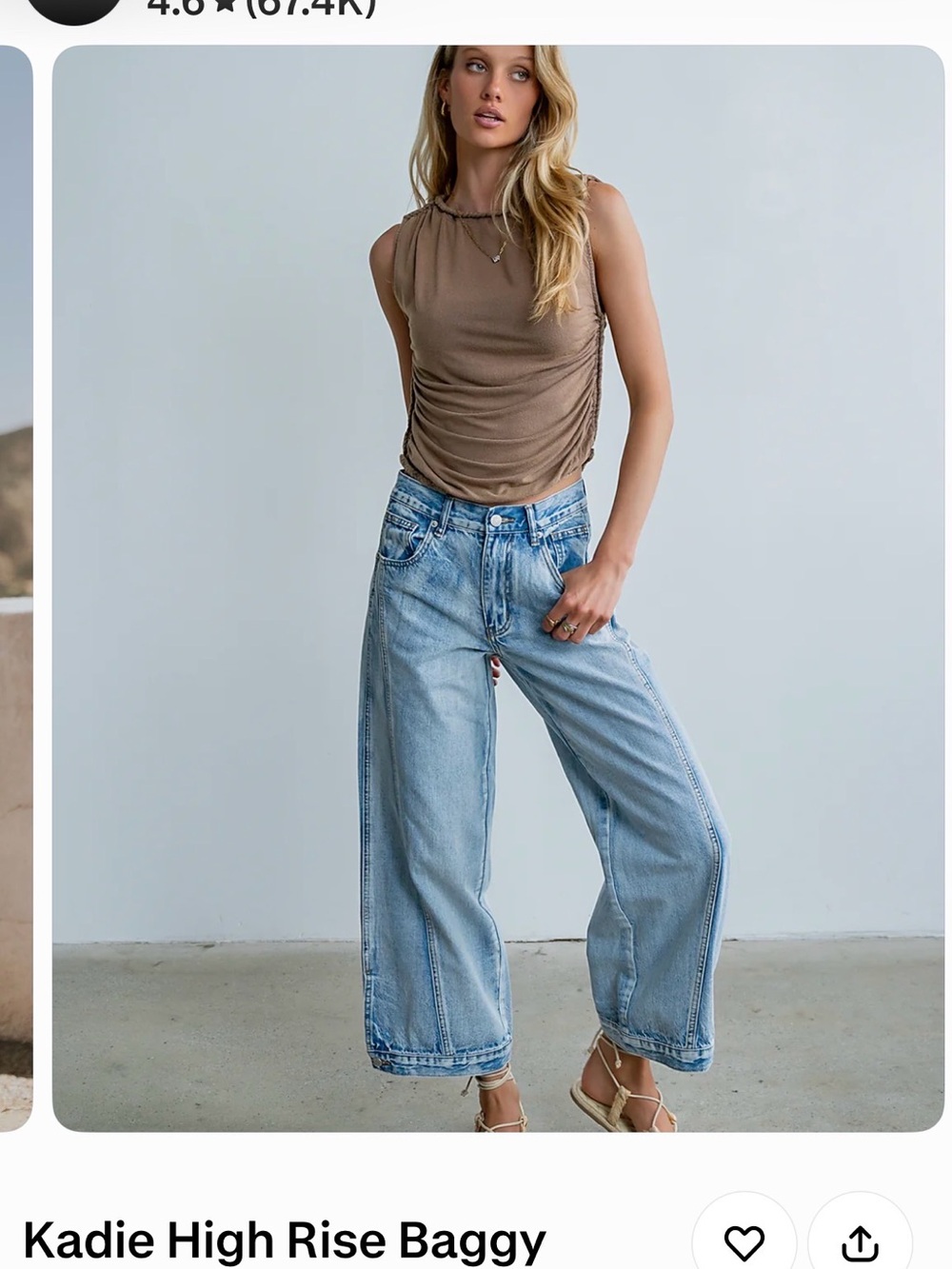 bohme Light Blue Wide Leg High-Rise Jeans